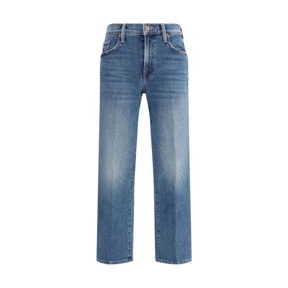 Mother Denim Blue Cotton Relaxed Fit Women's Jeans